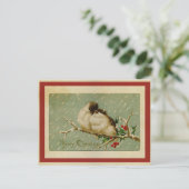 Carte Postale Vintage Christmas Lovebirds (Debout devant)