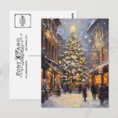 Carte postale Vintage Christmas Oil Painting (Devant / Derrière)