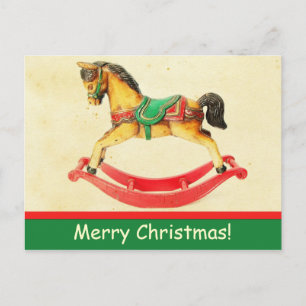 Carte postale Vintage Christmas Rocse Horse
