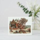 Carte postale Vintage "Christmas Scene" (Debout devant)