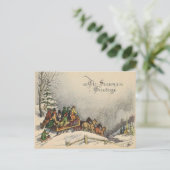 Carte Postale Vintage Christmas Sleigh Ride (Debout devant)