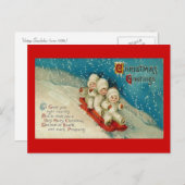 Carte postale Vintage Christmas Snowbabs (Devant / Derrière)