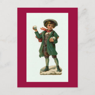Carte postale Vintage "Christmas Snowball"