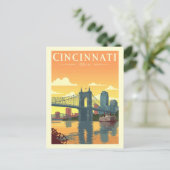 Carte Postale Vintage Cincinnati Ohio (Debout devant)