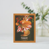 Carte Postale Vintage Cirio Cerises Italien (Debout devant)