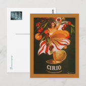 Carte Postale Vintage Cirio Cerises Italien (Devant / Derrière)