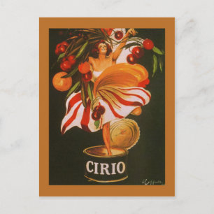 Carte Postale Vintage Cirio Cerises Italien