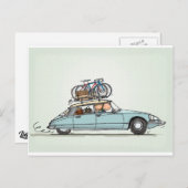 Carte Postale Vintage Citroën DS (Devant / Derrière)