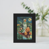Carte postale vintage Citrouille Halloween (Debout devant)