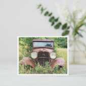 Carte Postale Vintage Classic Car Rust Bucket Photo (Debout devant)