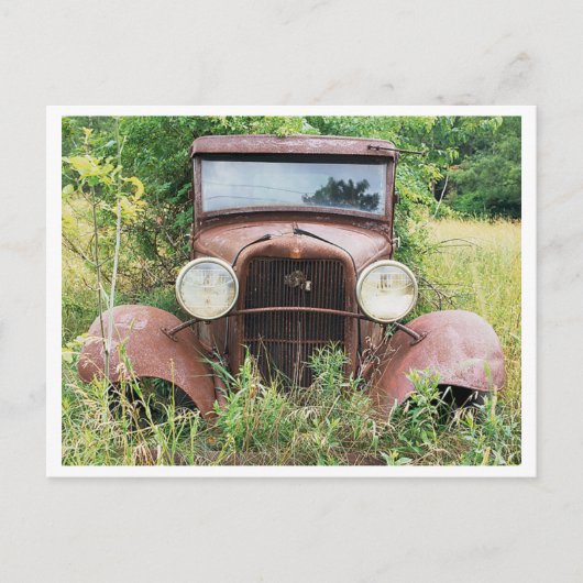 Carte Postale Vintage Classic Car Rust Bucket Photo (Devant)