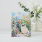 Carte postale Vintage Claude Monet Cat (Debout devant)