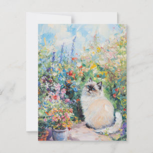 Carte postale Vintage Claude Monet Cat