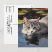 Carte postale Vintage Claude Monet Cat (Devant / Derrière)