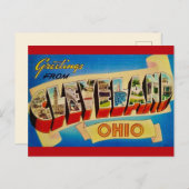 Carte postale Vintage Cleveland Ohio (Devant / Derrière)