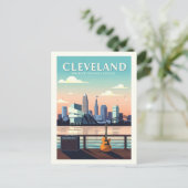 Carte Postale Vintage Cleveland Ohio (Debout devant)