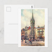 Carte Postale Vintage Clock Tower, Leicester (Devant / Derrière)