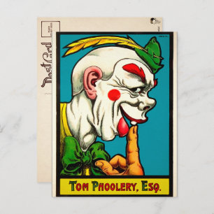 Carte postale vintage Clown Art