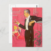 Carte postale Vintage Cocktail Party Open House Br (Devant / Derrière)