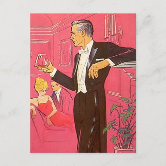 Carte postale Vintage Cocktail Party Open House Br (Devant)