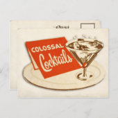 Carte Postale vintage - Cocktails Colossaux (Devant / Derrière)