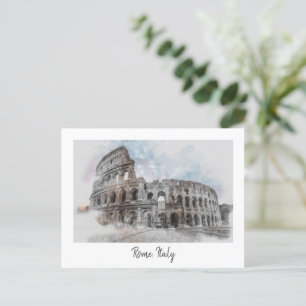 Carte postale vintage Colisée - Rome Travel Art