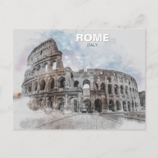 Carte postale vintage Colisée - Rome Travel Art (Devant)