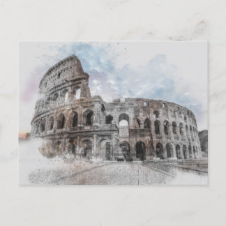 Carte postale vintage Colisée - Rome Travel Art