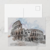 Carte postale vintage Colisée - Rome Travel Art (Devant / Derrière)