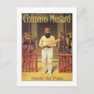 Carte Postale Vintage Colman's Mustard Cheval du Field Cricket A