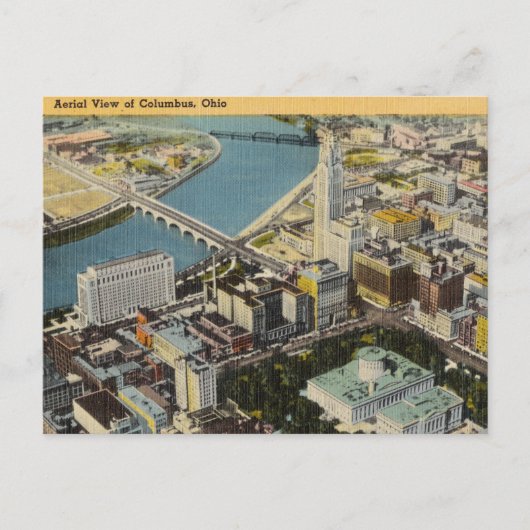 Carte Postale Vintage Colombus, Ohio (Devant)