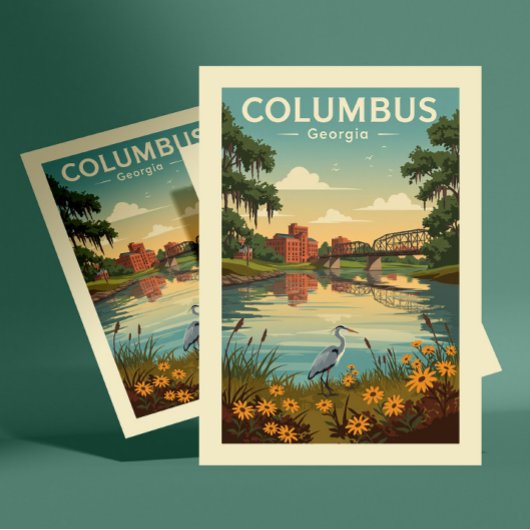 Carte Postale Vintage Columbus Géorgie
