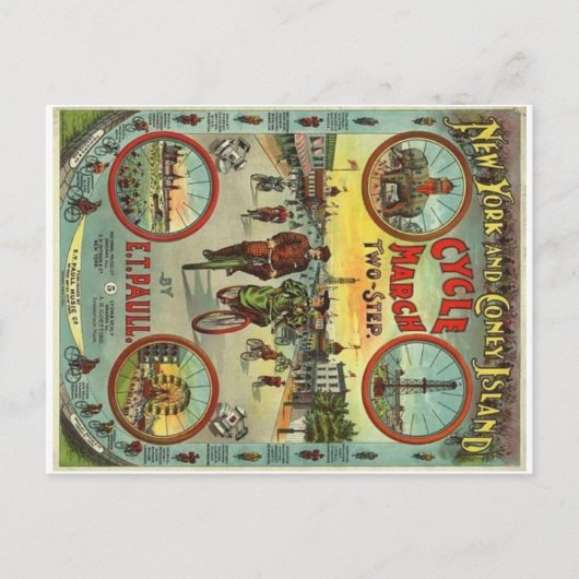 Carte postale Vintage Coney Island (Devant)