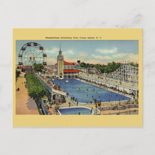 Carte postale vintage Coney Island New York (Devant)