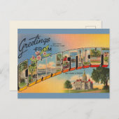 Carte postale Vintage Connecticut Grey (Devant / Derrière)
