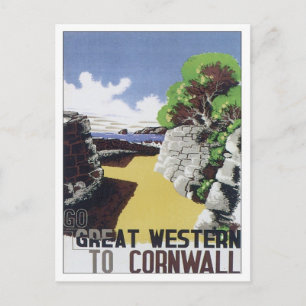 Carte Postale Vintage Cornwall Ouest