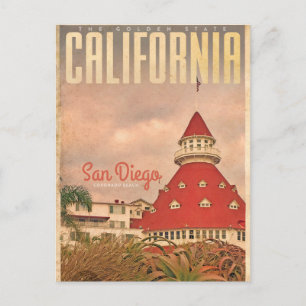 Carte postale vintage Coronado Beach Travel