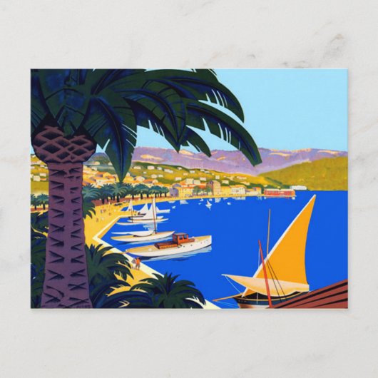 Carte Postale Vintage Côte d'Azur (Devant)