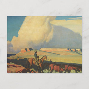 Carte Postale Vintage Cowboys, Open Range par Maynard Dixon