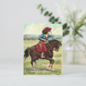 Carte postale vintage Cowgirl (Debout devant)