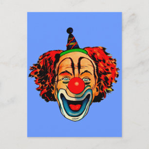 Carte Postale Vintage Crazy Clown