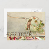 Carte postale vintage "Croire" Noël (Devant / Derrière)