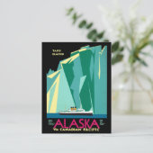 Carte Postale Vintage Cruise Line Alaska Glacier Travel (Debout devant)