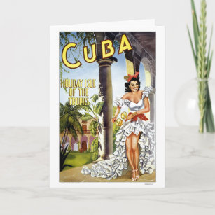 Carte postale vintage Cuba Dancer Travel