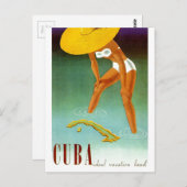Carte Postale Vintage Cuba Terrain de vacances idéal (Devant / Derrière)