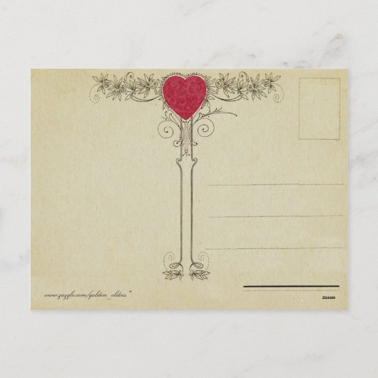 Carte postale vintage Cupid Valentine (Dos)