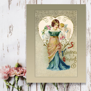 Carte postale vintage Cupid Valentine