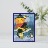 Carte postale Vintage Cute Little Citrouille (Debout devant)