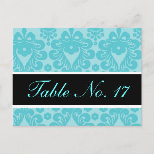 Carte postale Vintage CUTE Numéro de table pour la