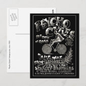 Carte Postale vintage : Cycles Psycho (Devant / Derrière)